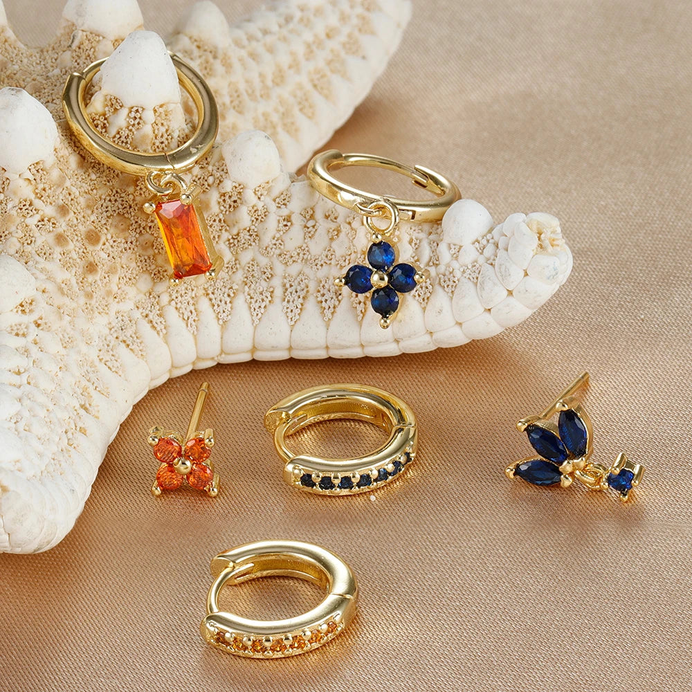 Aurora Amber Hoops