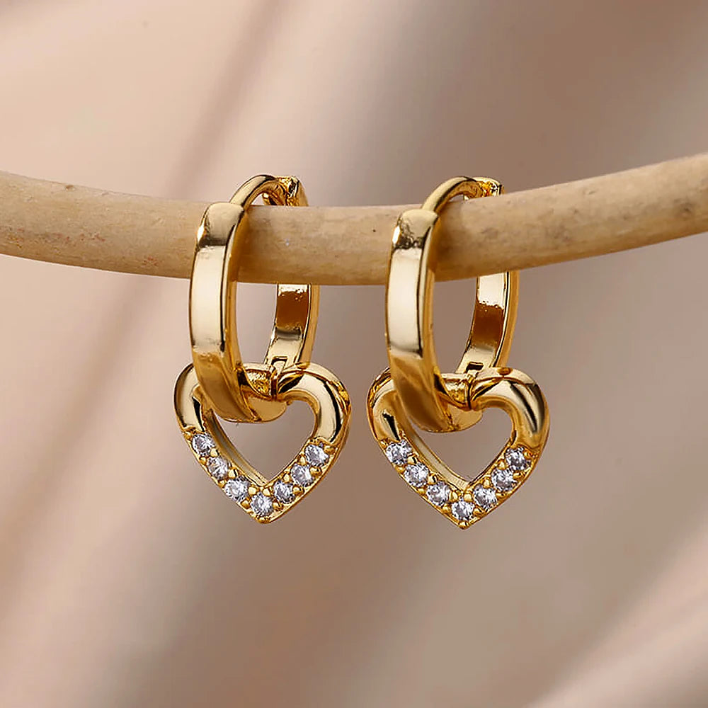 Golden Heart Glow Hoops