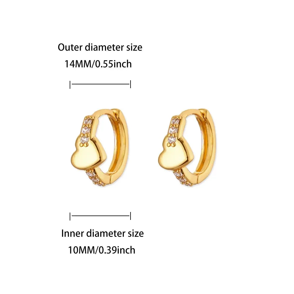Golden Heart Glow Hoops