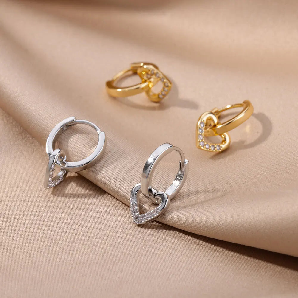 Golden Heart Glow Hoops