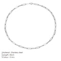 eManco  Hot Fashion Paperclip Link Chain Women Necklace Stainless Steel Gold Color Chain Necklace For Women Men Jewelry Gift