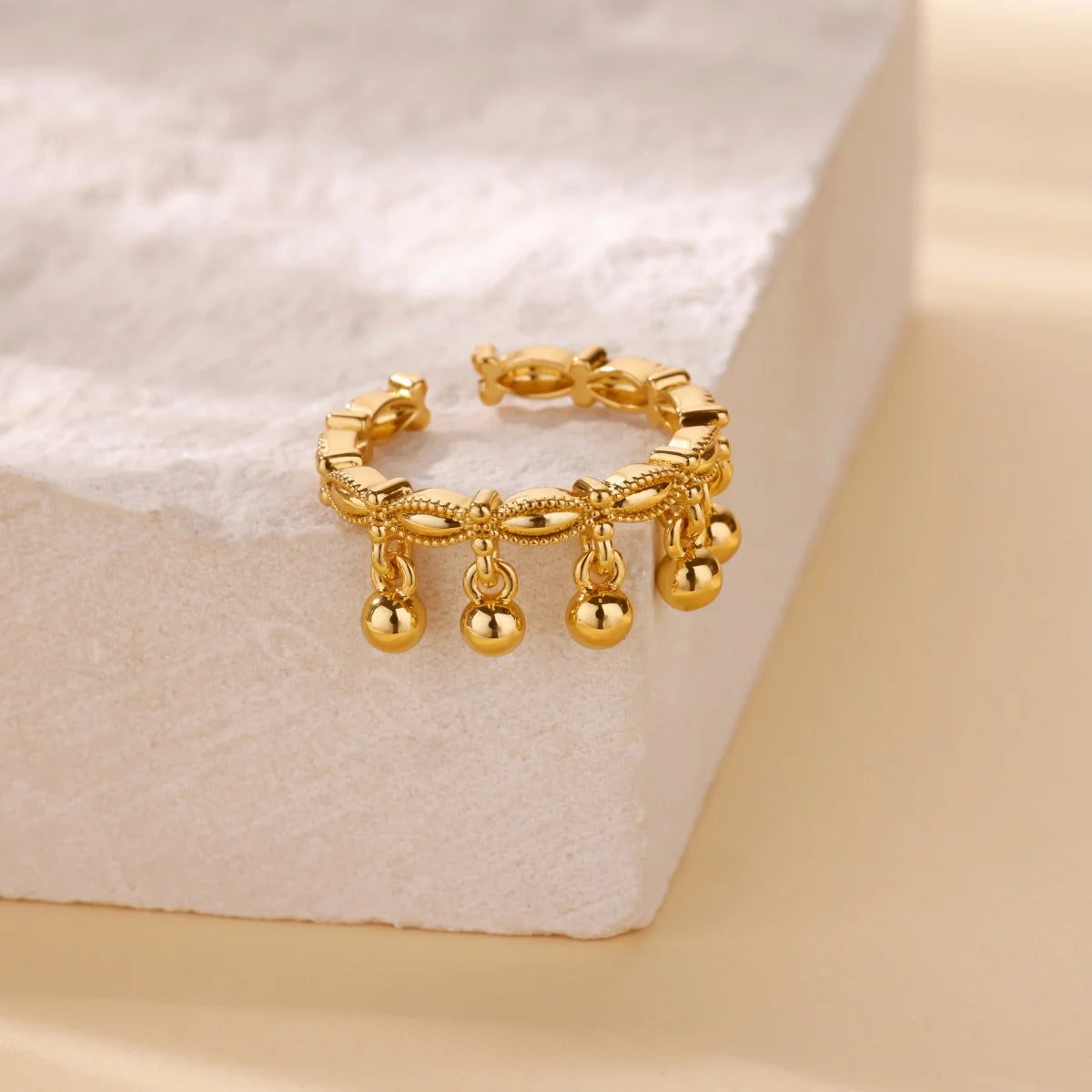 Stainless Steel Chunky Wide Rings For Women Vintage Gold Color Geometric Open Finger Ring Fashion Minimalist Jewelry Gift Femme