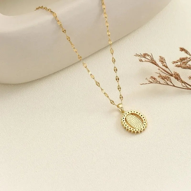 Sacred Grace Gold Virgin Mary Necklace