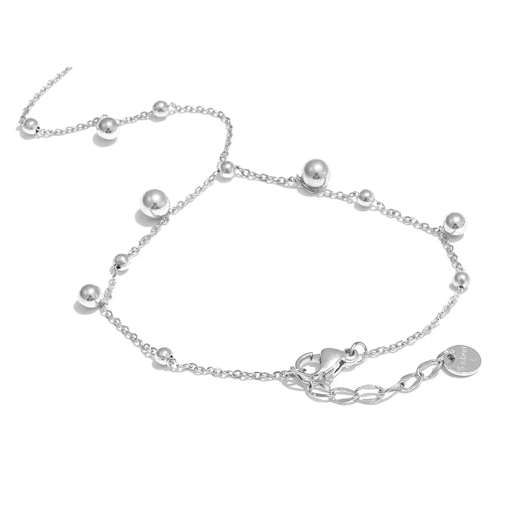 Yhpup Trendy Stainless Steel Zircon Beads Back of Hand Chain Finger Bracelet Fashion Chic Sexy Jewelry Waterproof Wholesale Gift