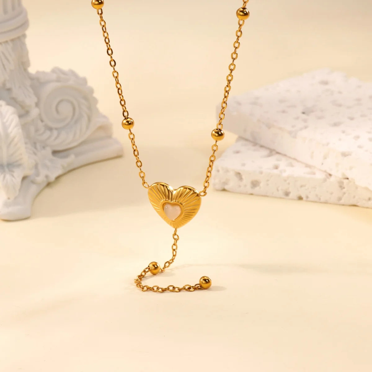 316L Stainless Steel Multilayer Heart Necklace For Women Girls Goth Gold Color Clavicle Chain Charm Choker Jewelry Birthday Gift