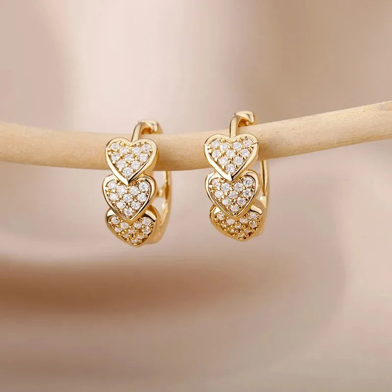 Golden Heart Glow Hoops