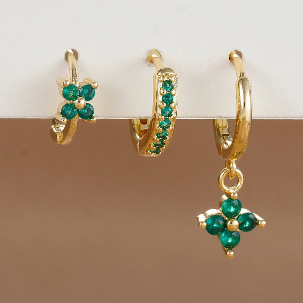 Aurora Amber Hoops