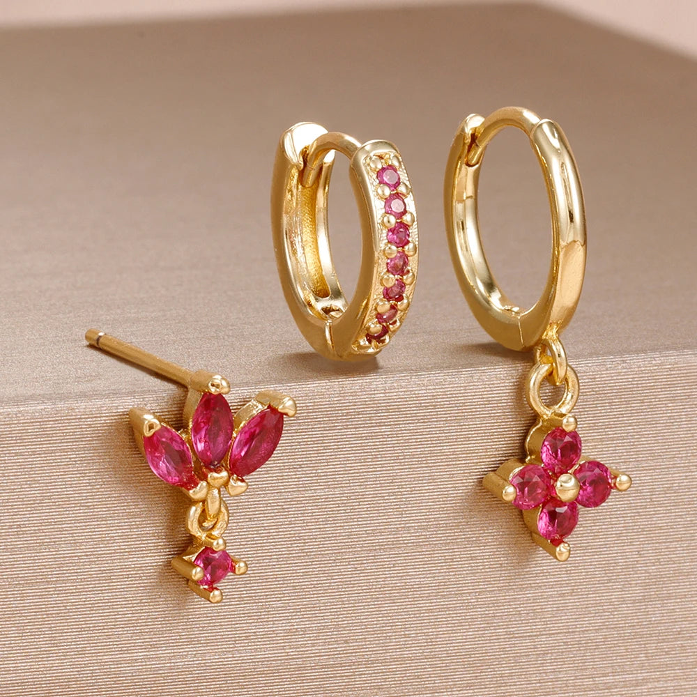 Aurora Amber Hoops