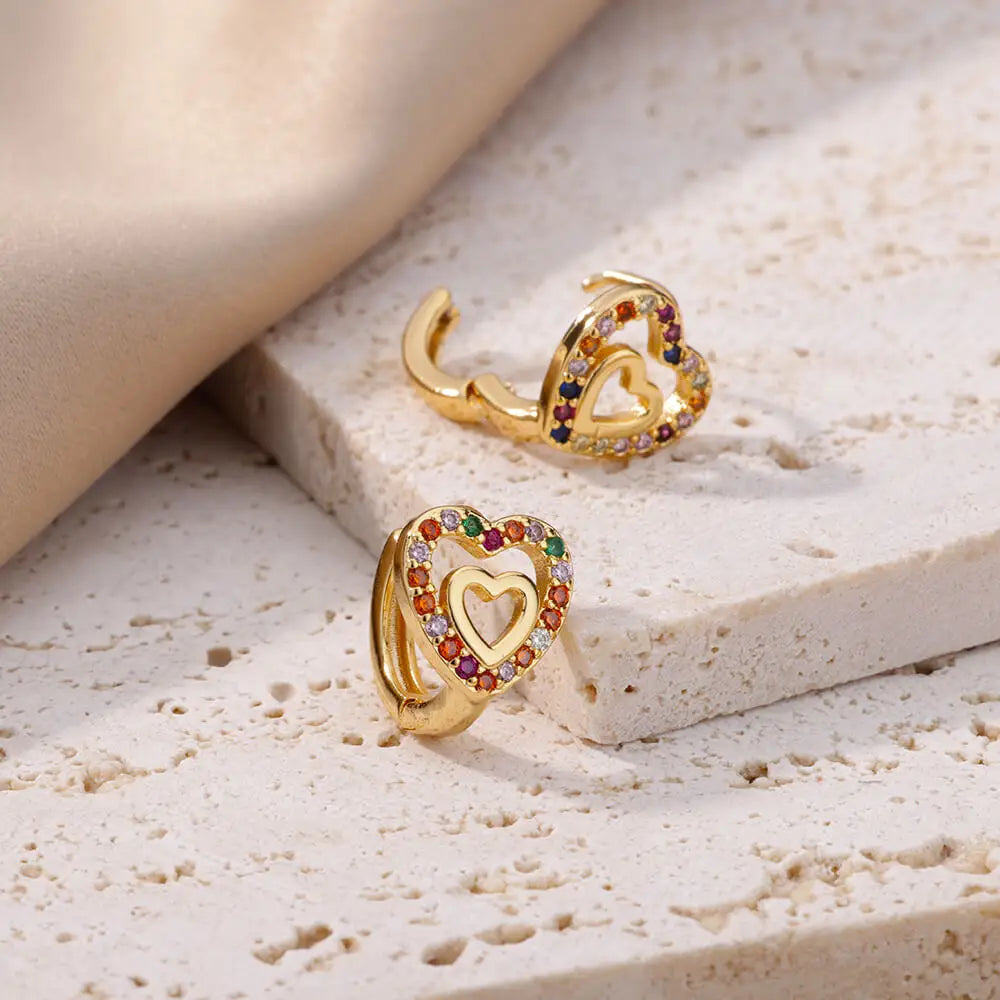 Golden Heart Glow Hoops