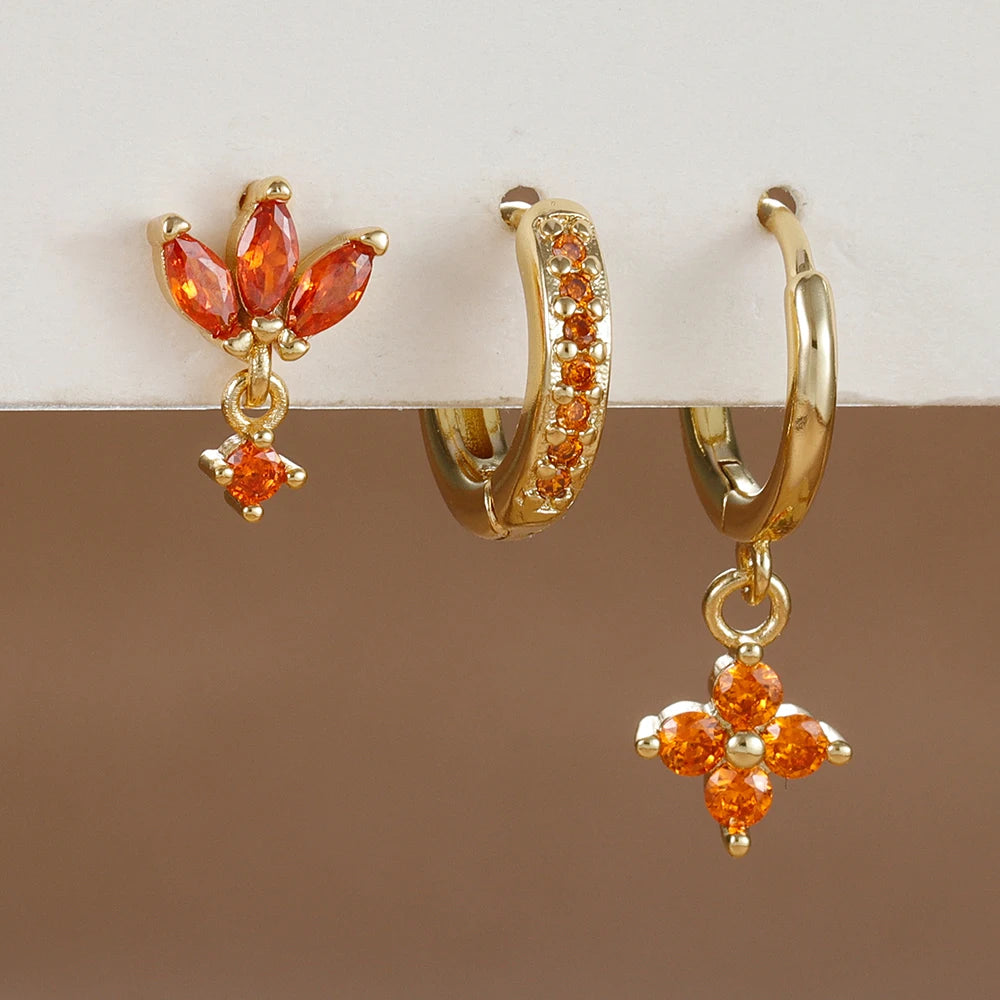 Aurora Amber Hoops