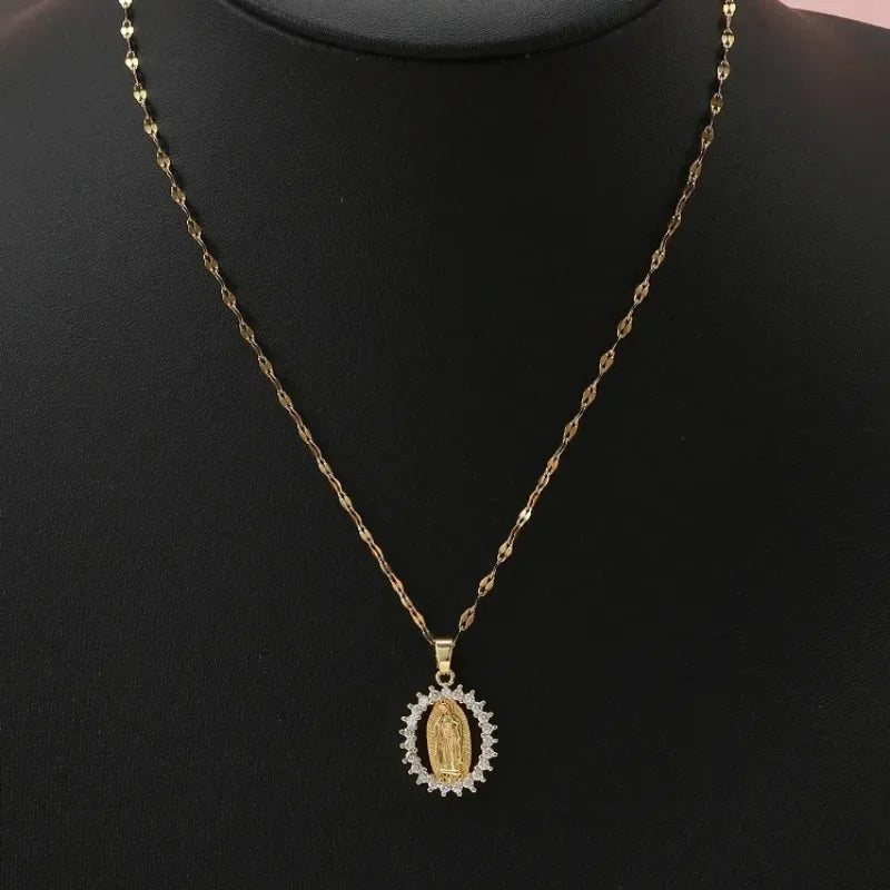Sacred Grace Gold Virgin Mary Necklace