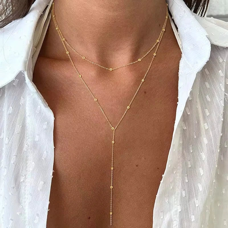 Golden Layered Elegance Necklace