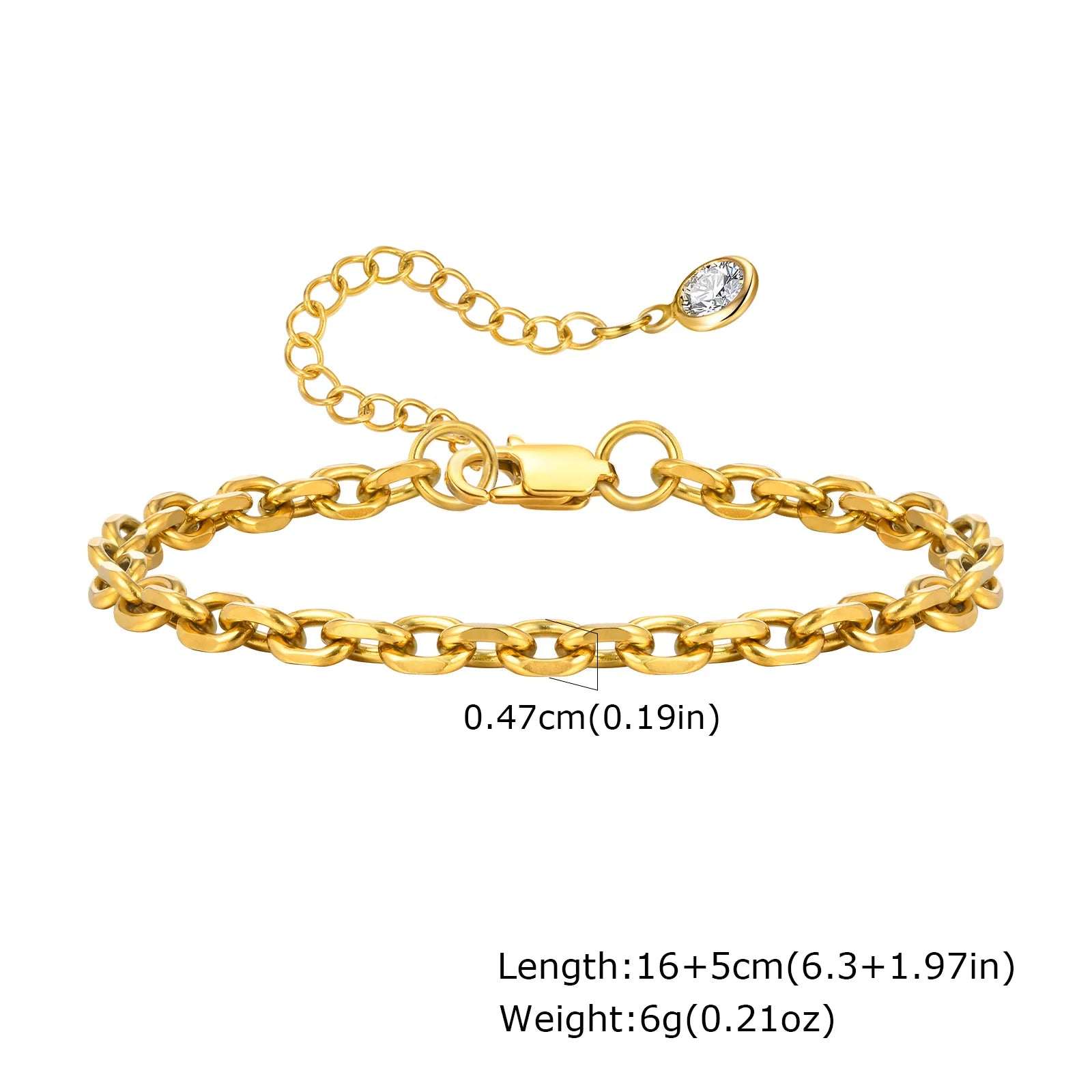 Non Tarnish Stainless Steel Bracelet Gold Plated Stackable for Women, Thin Herribone Chain Bracelet Waterproof Jewelry