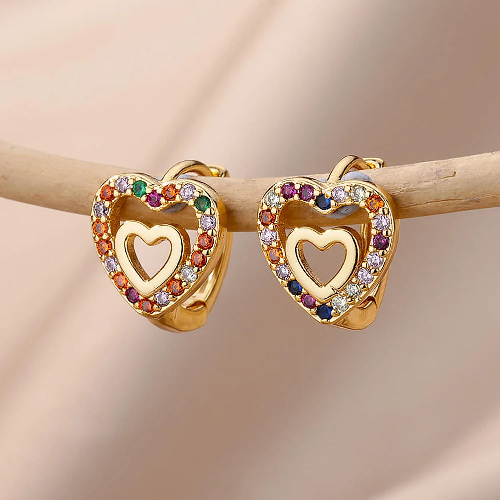 Golden Heart Glow Hoops