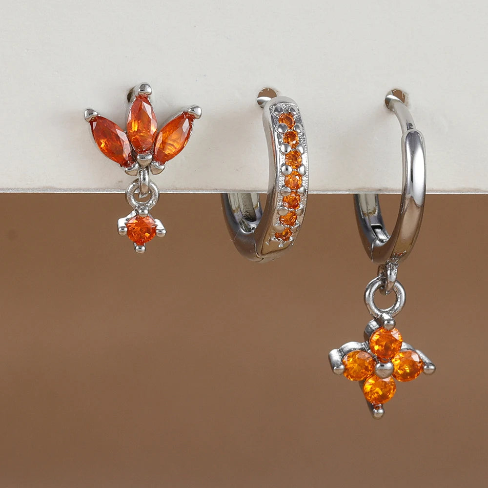Aurora Amber Hoops