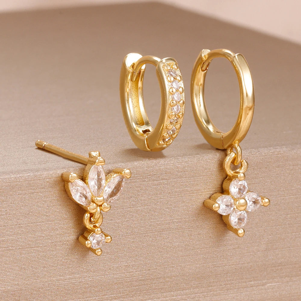Aurora Amber Hoops