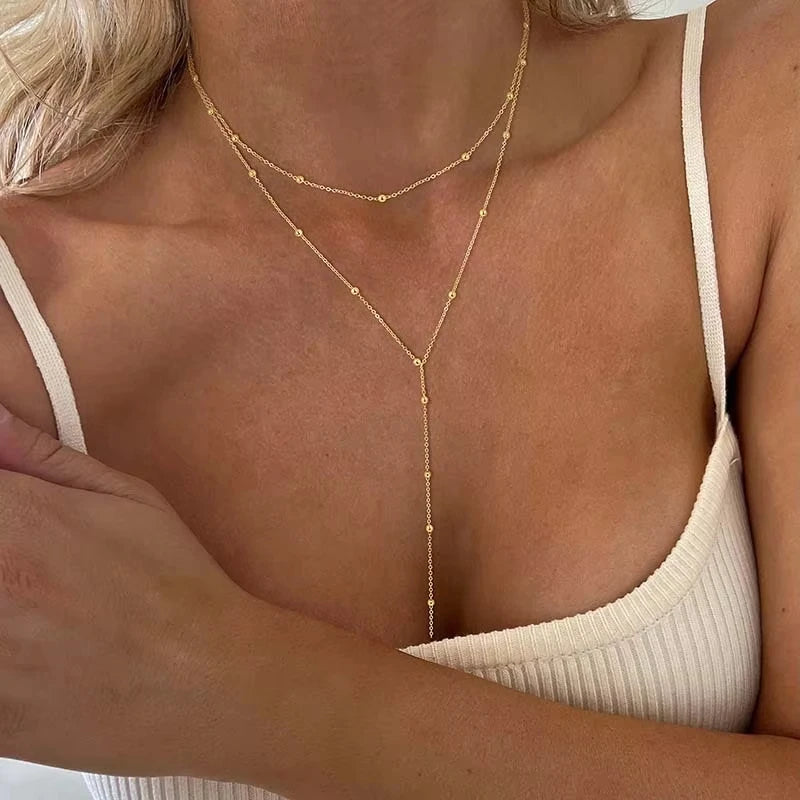 Golden Layered Elegance Necklace