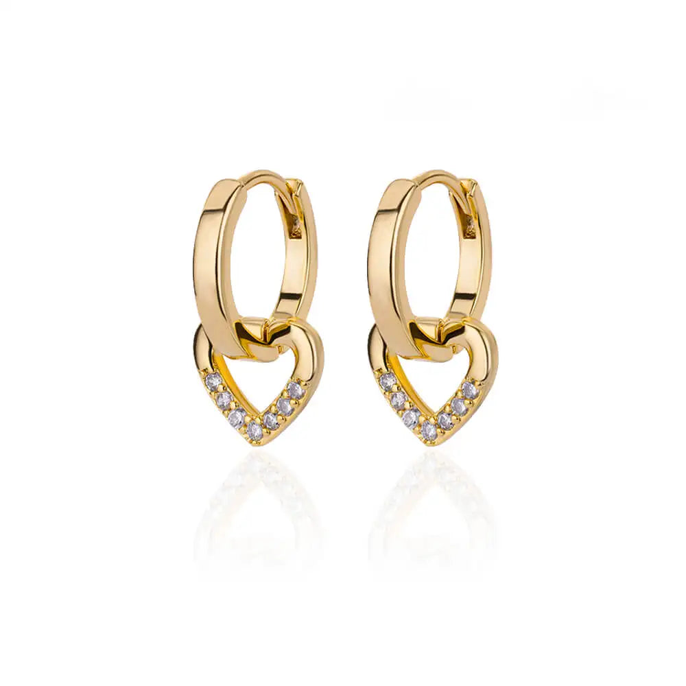 Golden Heart Glow Hoops