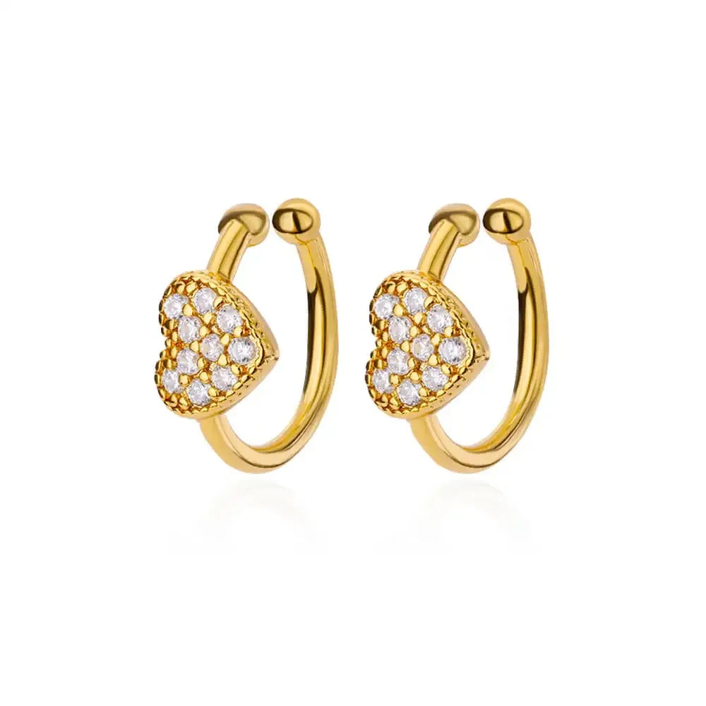 Golden Heart Glow Hoops