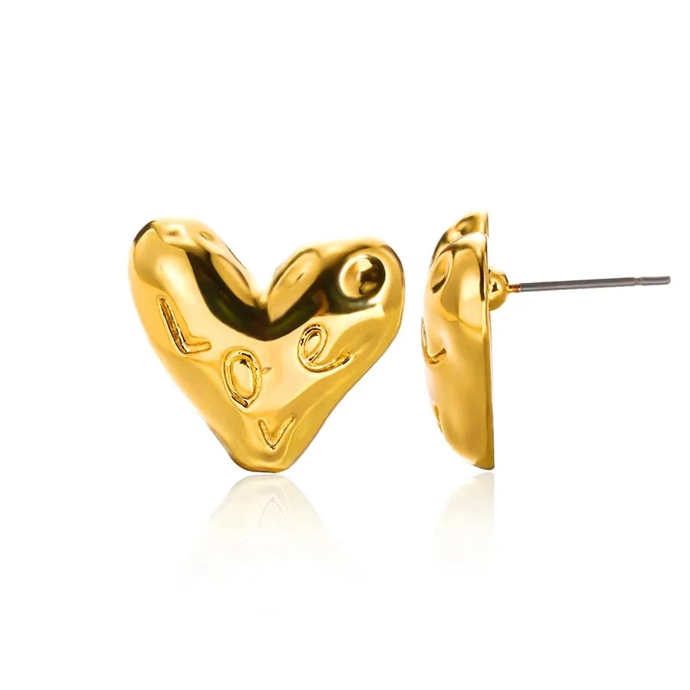 Golden Heart Glow Hoops