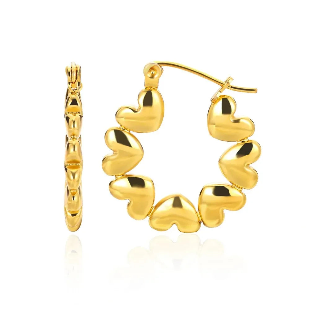 Golden Heart Glow Hoops