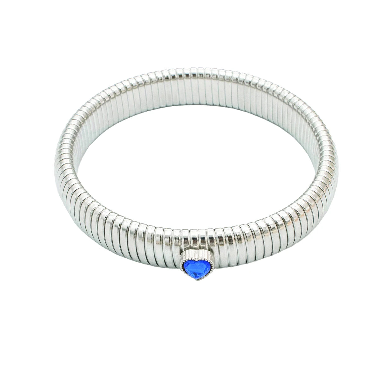 Waterproof Stainless Steel Retro Elasticity Thick Metal Polish Bracelet 18K Gold Plated Trend Fashion Unisex Jewelry Men Women