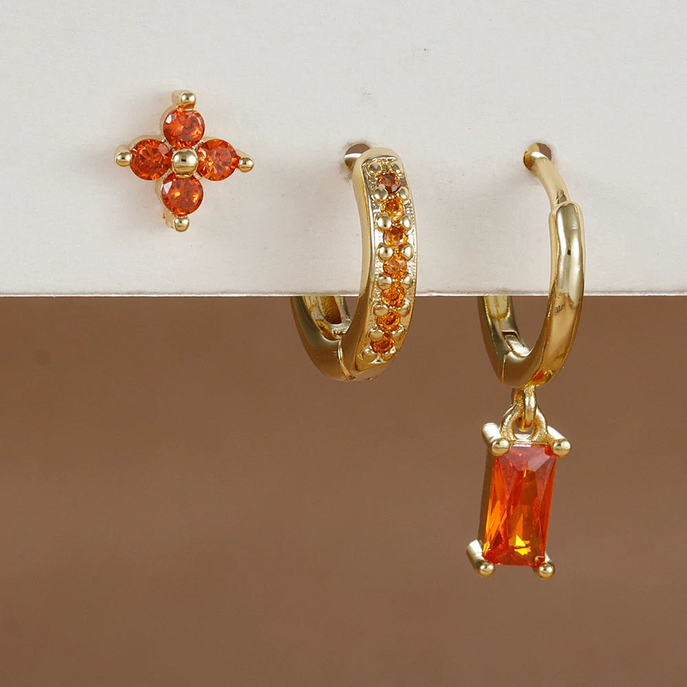 Aurora Amber Hoops