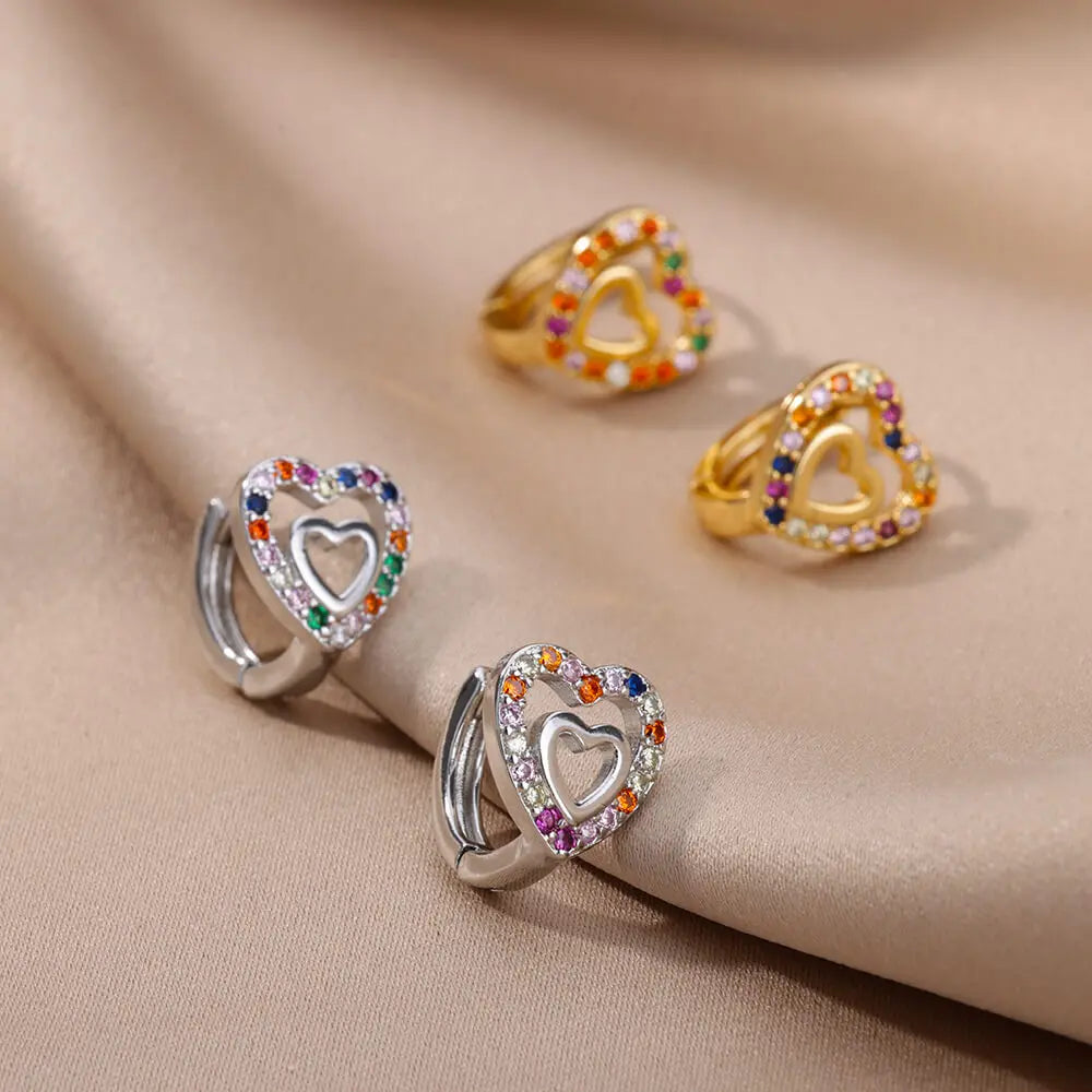 Golden Heart Glow Hoops