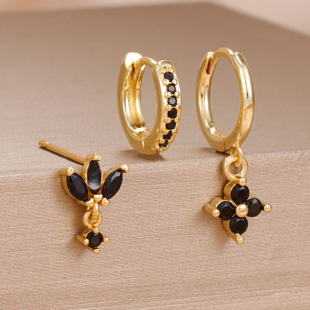 Aurora Amber Hoops