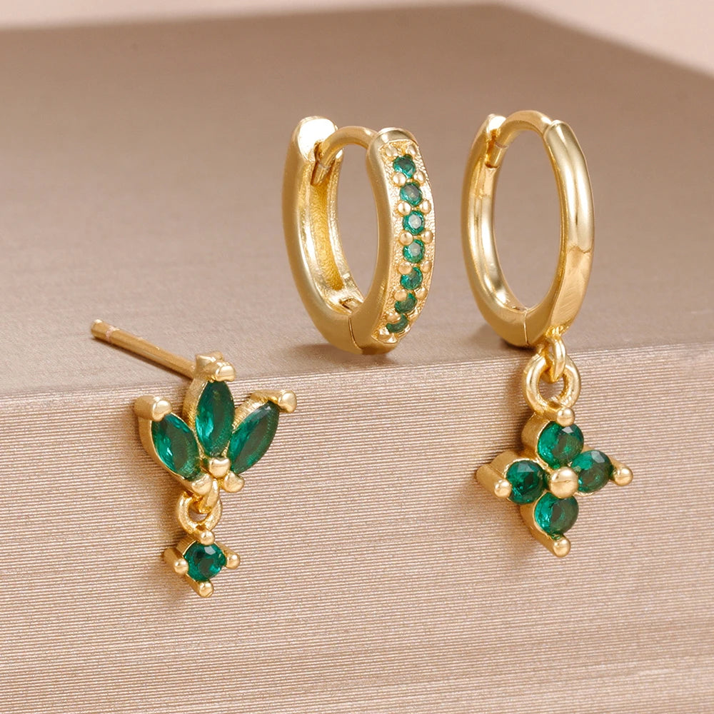 Aurora Amber Hoops