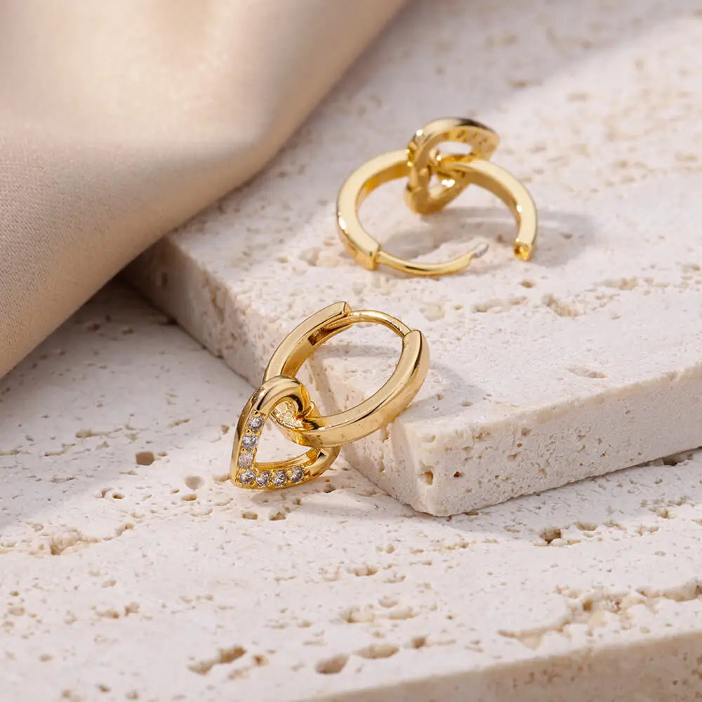 Golden Heart Glow Hoops